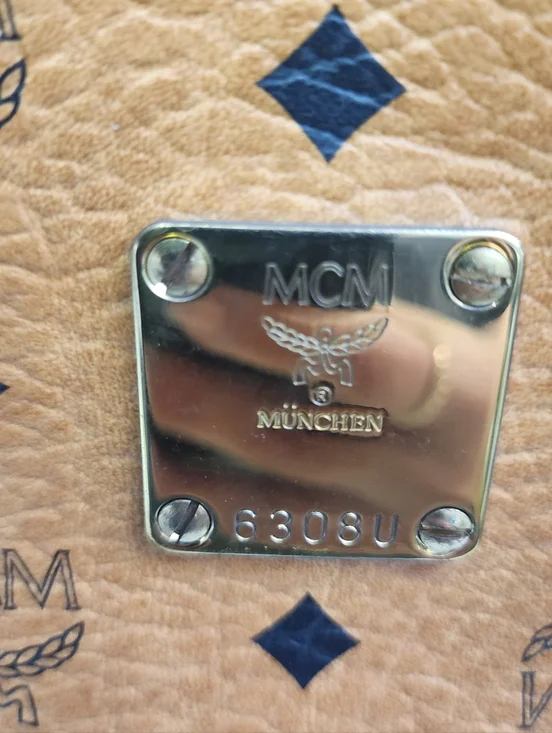 Authentic Vintage Logoglam Cognac Canvas MCM crossbody Shoulder Bag With COA - Picture 8 of 12